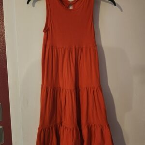 J. Crew Kids Casual Dress in Vibrant Red